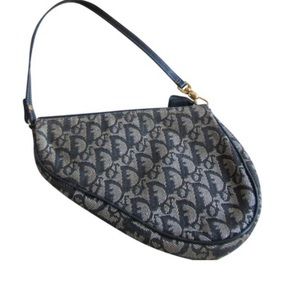 Dior monogram mini saddle pockets blue canvas